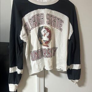 Florida State University Women's Black and White Sweater